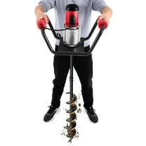 48*34*28cm Electric Post Hole Digger Machine Garden Post Hole Digger for Fence Posts Trees Shrubs Black Red