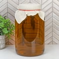 thumbnail image 2 of Cornucopia Brands 1 Gallon Glass Kombucha Jar w/Cotton Cloth Cover & Plastic Lid for Storage after Brewing, 2 of 10