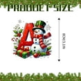 thumbnail image 4 of CoreLiving Initial Ornaments for Christmas Tree, Monogram Christmas Ornaments Alphabet Pendant with Green Hat, 26 Letters Bookshelf DIY Hanging Decorations Party Gifts, 4 of 5