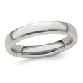 thumbnail image 1 of Mens or Ladies Titanium Polished Wedding Band Ring (4.00mm), 1 of 5