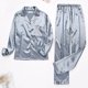 thumbnail image 1 of Conjunto de Pijama de satén de seda para mujer, ropa de dormir para pareja, traje de dormir para mujer, conjunto de dos piezas, ropa de estar por casa de talla grande, 1 of 4