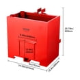 thumbnail image 5 of VEVOR Ballast Box, Corrosion-Proof 3-Point Category 1 Tractor Ballast of 800lbs Capacity for 2 In Hitch Receiver, Heavy-Duty Thickened Hard Steel 5ft³ Volume Loader Attachment with Sliding Door, Red, 5 of 9