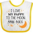 thumbnail image 3 of Inktastic I Love My Pappy to the Moon and Back Boys or Girls Baby Bib, 3 of 4