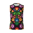 thumbnail image 6 of Lsque Traditional Floral Polish Print Men's Cotton Blend Sleeveless Muscle Shirts (S-3XL)- Moisture Wicking, Odor Protection, UPF 30+,3X-Large, 6 of 8