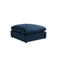 thumbnail image 3 of Rustic Manor Saniyah Navy Linen Ottoman, 3 of 9