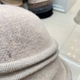 thumbnail image 6 of CoCopeaunts Bucket Hats for Women Wool Plaid Splicing Autumn Winter Warm Fisherman Hat Pleated Design Dome Small Brimmed Hat, 6 of 8