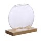 thumbnail image 4 of Bonitas plantas hidropónicas en un jarrón de cristal transparente, macetero decorativo de escritorio con base de madera., 4 of 9