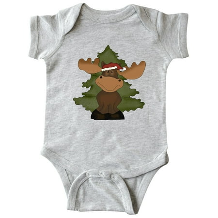 

Inktastic christmas moose tree Gift Baby Boy or Baby Girl Bodysuit