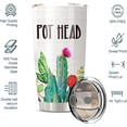 thumbnail image 2 of Cactus Tumbler 20 Oz With Lid, Cactus Drink Tumbler Isolated Stainless Steel, Cactus Mug Gifts for Women Cactus Lovers, Pot Heat Cactus Coffee Cups, 2 of 6