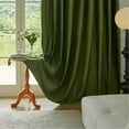 thumbnail image 6 of PHOENIGON Velvet Solid Color Metal Grommets Room Darkening Curtain Panels (Set of 2 ), 6 of 10