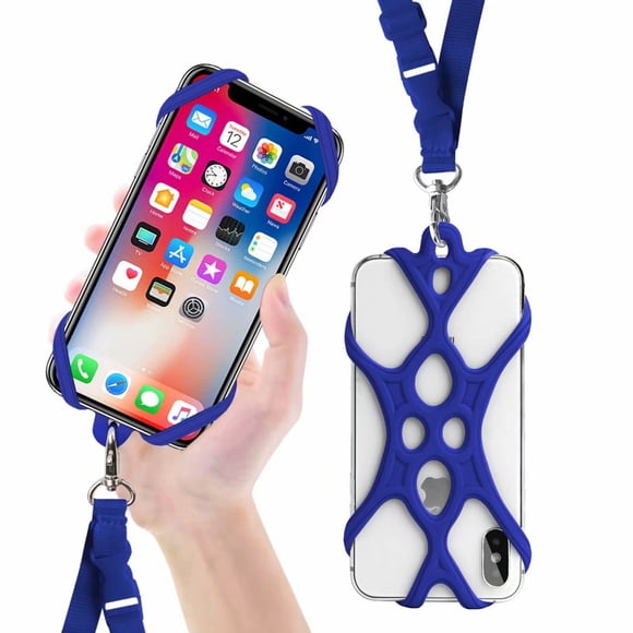 ROCONTRIP 2 in 1 Universal Cell Phone Lanyard Strap Case Holder with Detachable Neckstrap, Assorted Colors, 1 Count