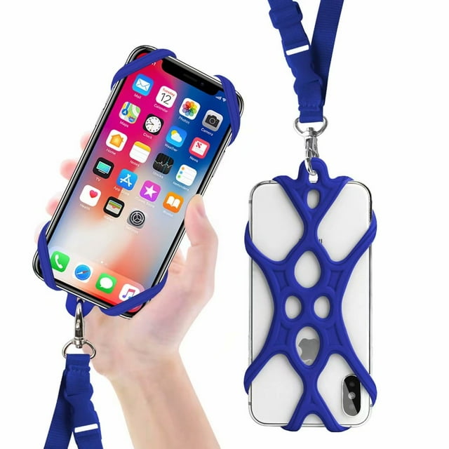 ROCONTRIP 2 in 1 Universal Cell Phone Lanyard Strap Case Holder with Detachable Neckstrap, Assorted Colors, 1 Count