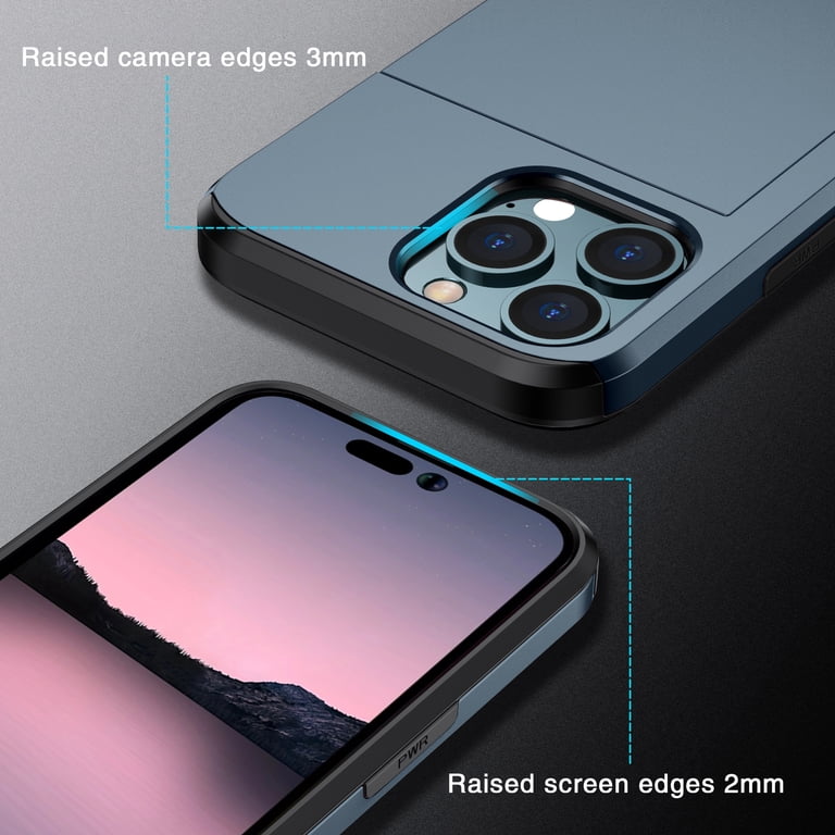 iPhone 12 Pro Max ケース for iPhone 12 Pro Max Wallet Case with Sliding Door Hidden Pocket
