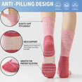 thumbnail image 4 of 5 Pairs Merino Wool Hiking Socks Warm Thermal Winter Cozy Cushioned Moisture Wicking Socks for Women & Men, 4 of 6