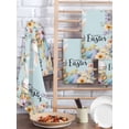 thumbnail image 2 of Easter Kitchen Dish Towels for Drying Dishes Set of 3, Spring Watercolor Bunny Carrots Eggs Flowers Blue Waffle Weave Microfiber Hand Tea Bathroom Towels Quick Dry & Absorbent Towel 15.7x23.6, 2 of 7