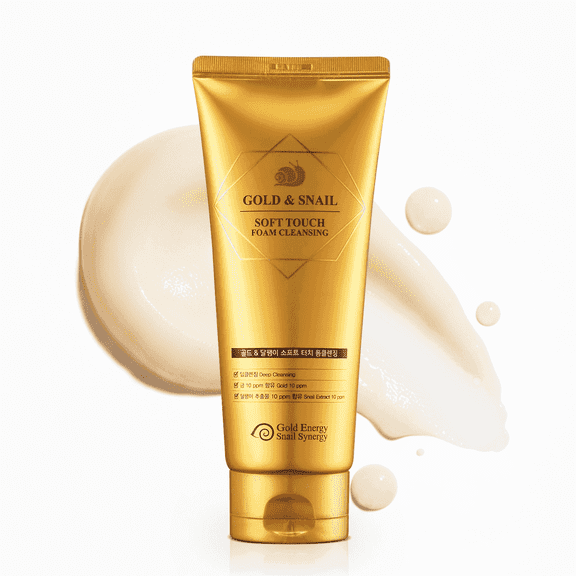 Madnice Gold and Snail Foam Cleanser, Hydrating Facial Wash for All Skin Types, 170 ml