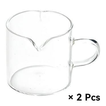 RAGUPEL 2Pcs Espresso Cups,Dual-Flow Spout Expresso Shots Cup,Glass Material Espresso Cups Set of 2