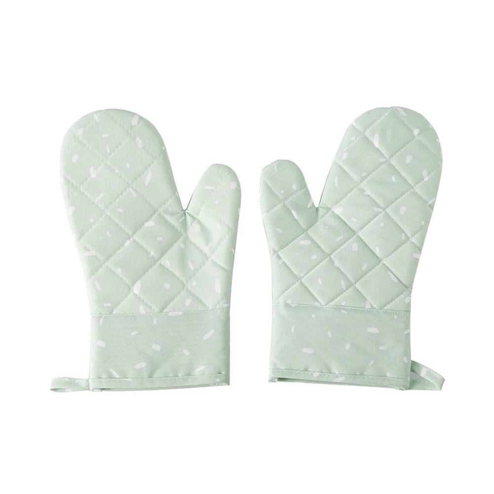 KLEX 15 Silicone Oven Mitts Pair, 932°F Heat Resistance, Cotton Lining  Gloves, Black 