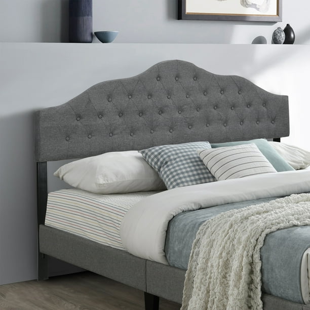 Suzicca Upholstered Headboard Adjustable Headboards For King Size Bed Modern Breathable Fabric With Ons Height From 55 9 To 63 78 Grey Linen Com Suzicca Upholstered Headboard, Quilted Headboard King Size Bed Dimensions