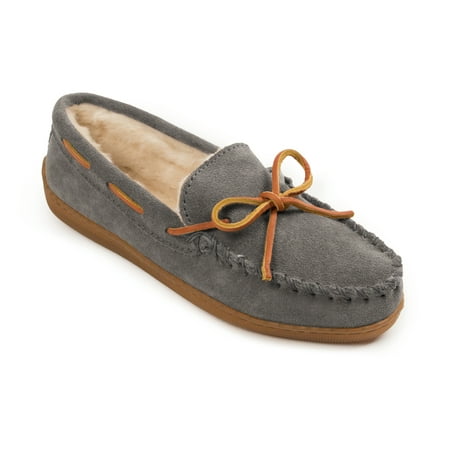 

Minnetonka Women s Pile Lined Hardsole Moccasin Slippers