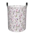 thumbnail image 2 of Goofa Orchids Flowers Printed Circular Hamper,Laundry Basket with Handles,Storage Baskets Foldable,Large Capacity Laundry Hamper-, 2 of 8