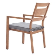 Rader Dining Chair Natural Dining Chair, Modern Style, Removable and washable cushion cover, Aluminum, Outdoor Dining