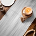 thumbnail image 3 of Grey Ombre Table Runner - 60 Inch Long Contemporary Gradient Abstract Art Cotton and Linen Blended Dress Scarves Farmhouse Table Runner for Kitchen Dining, Coffee Table, 13" x 60", 3 of 8