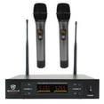 thumbnail image 3 of Rockville Dual UHF 15-Ch Metal Handheld Wireless Vocal Karaoke Microphone System, 3 of 13