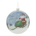 thumbnail image 2 of Melrose Glass Santa Ski Patrol Disc Ornament Set of 6, 2 of 3