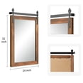 thumbnail image 4 of YOSHOOT 24" x 32" Rustic Wooden Farmhouse Wall Mirror, 4 of 7