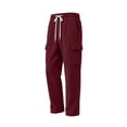 thumbnail image 6 of MXALUOB Men's Corduroy Pants Wide Leg Textured Winter Cargo Pants Drawstring Elastic Waist Trousers with Pockets for Daily Wear, 6 of 6