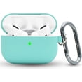 thumbnail image 1 of ACOUS Design Pods Pro Suit Silicone Cover Compatible with AirPods Pro Charging Case Litchi Pattern (Black) Light Green, 1 of 4