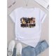 thumbnail image 2 of Women's Fashionable Abstract Graphic Tee - Casual Round Neck Short Sleeve, Comfortable Summer Top, 2 of 5