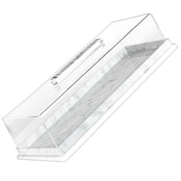 Clear Rectangular Dessert Stand With Detachable Cover For Party Serving Cake Tray Food Preservation Stand