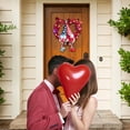 thumbnail image 6 of Mrzhqd Valentines Day Wreaths Signs For Front Door Heart Shaped Wreath With Doll Bows Artificial Decorative Wreath Luminous Cute Romantic Gift For Girlfriend Wife Wedding Valentines Day Decor, 6 of 6