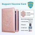 thumbnail image 2 of HEJULIK Passport and Vaccine Card Holder Combo, Cover Case with CDC Vaccination Card Slot, Leather Travel Documents Organizer Protector for Women and Men, 2 of 6