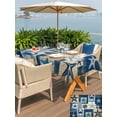 thumbnail image 5 of Outdoor Tablecloth with Umbrella Hole for Patio/Picnic/Party/Camping, Vintage Starfish Coastal Waterproof Table Cloth Rectangle Table Cover Washable, Blue Shell Crab Nautical Retro Art (60"x 120"), 5 of 8
