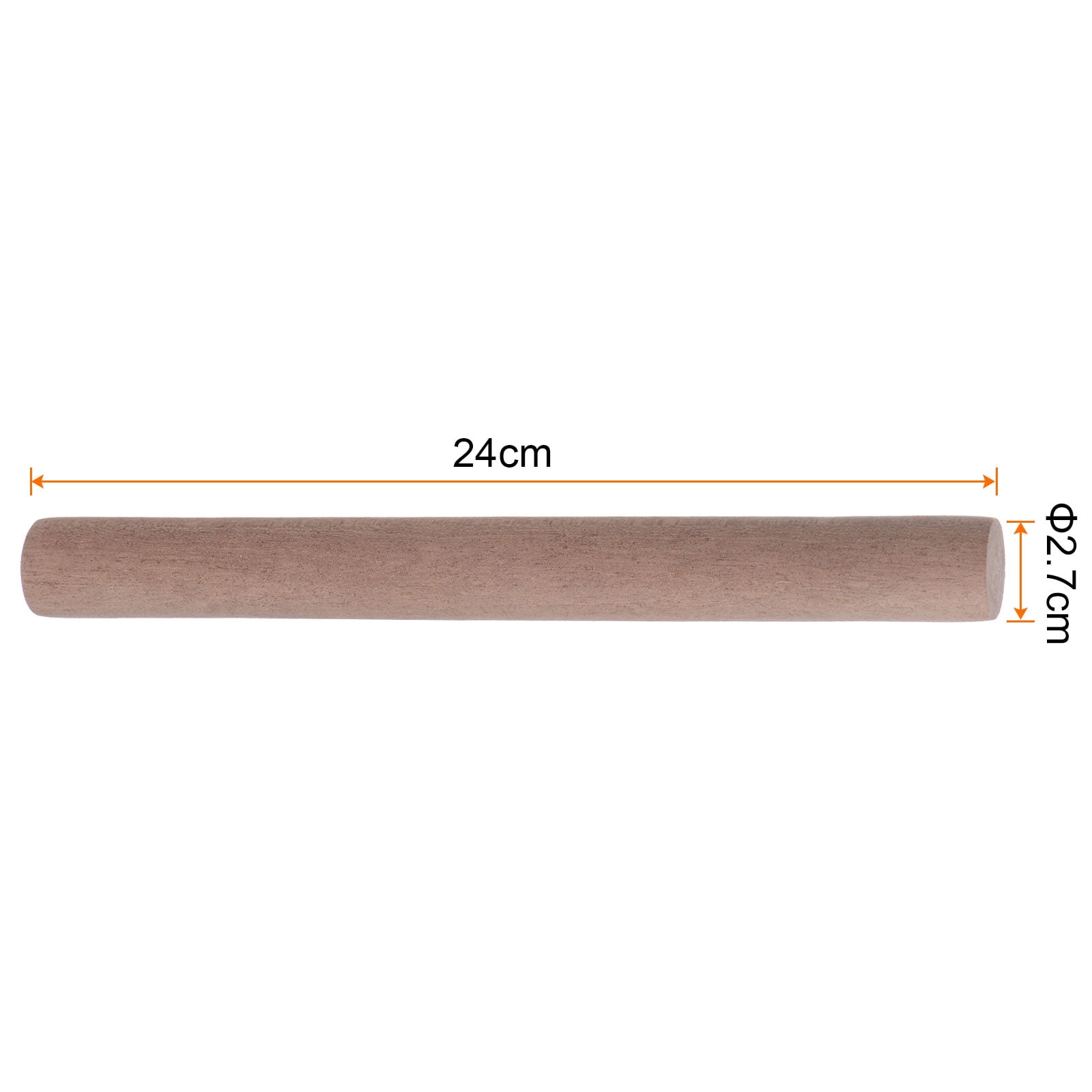 Unique Bargains Smooth Non-Stick Ebony Wood Rolling Pin for Baking and Dough 9.4"x1.1"