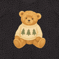 thumbnail image 4 of Inktastic Vintage Teddy Bear in Sweater with Christmas Trees Women's Plus Size T-Shirt, 4 of 5