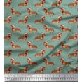 thumbnail image 1 of Soimoi Cotton Voile Fabric Hat & Dachshund Dog Print Fabric by The Yard 42 Inch Wide, 1 of 1