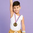 thumbnail image 4 of OULII Médaille Dorée pour Enfants avec Lanière 5 Pcs pour Matchs Sportifs et Récompenses de Classe, 4 of 8