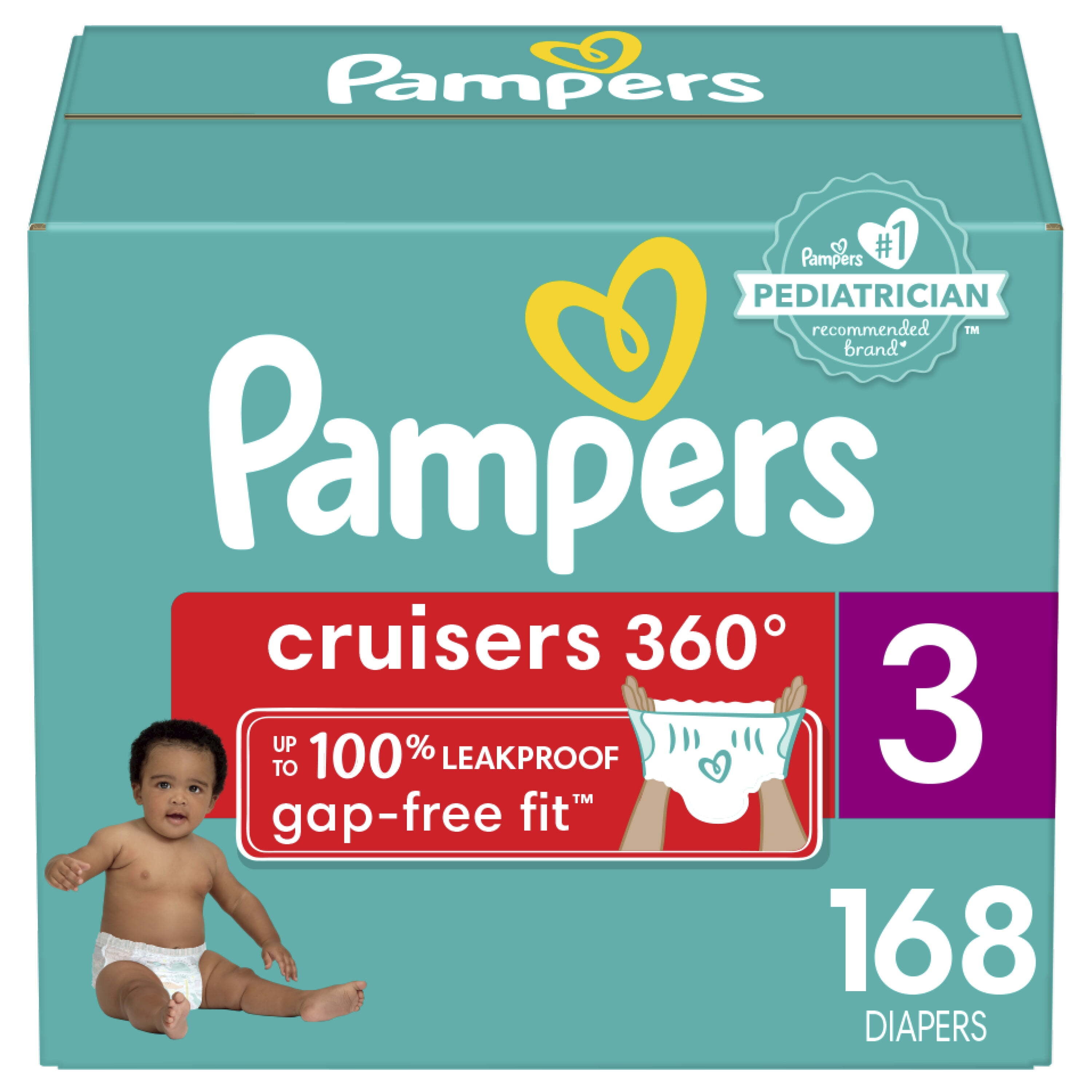 echo waterstof Sinis Pampers Cruisers 360 Diapers Size 3, 168 Count (Choose Your Size & Count) -  Walmart.com