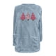 thumbnail image 4 of Puntoco Suéter Mujer Cuello Redondo e Invierno Suelto Estampado Bolsillo Cálido Manga Larga Blusa Tops Navidad Liquidación Puntoco Puntoco-1031, 4 of 4