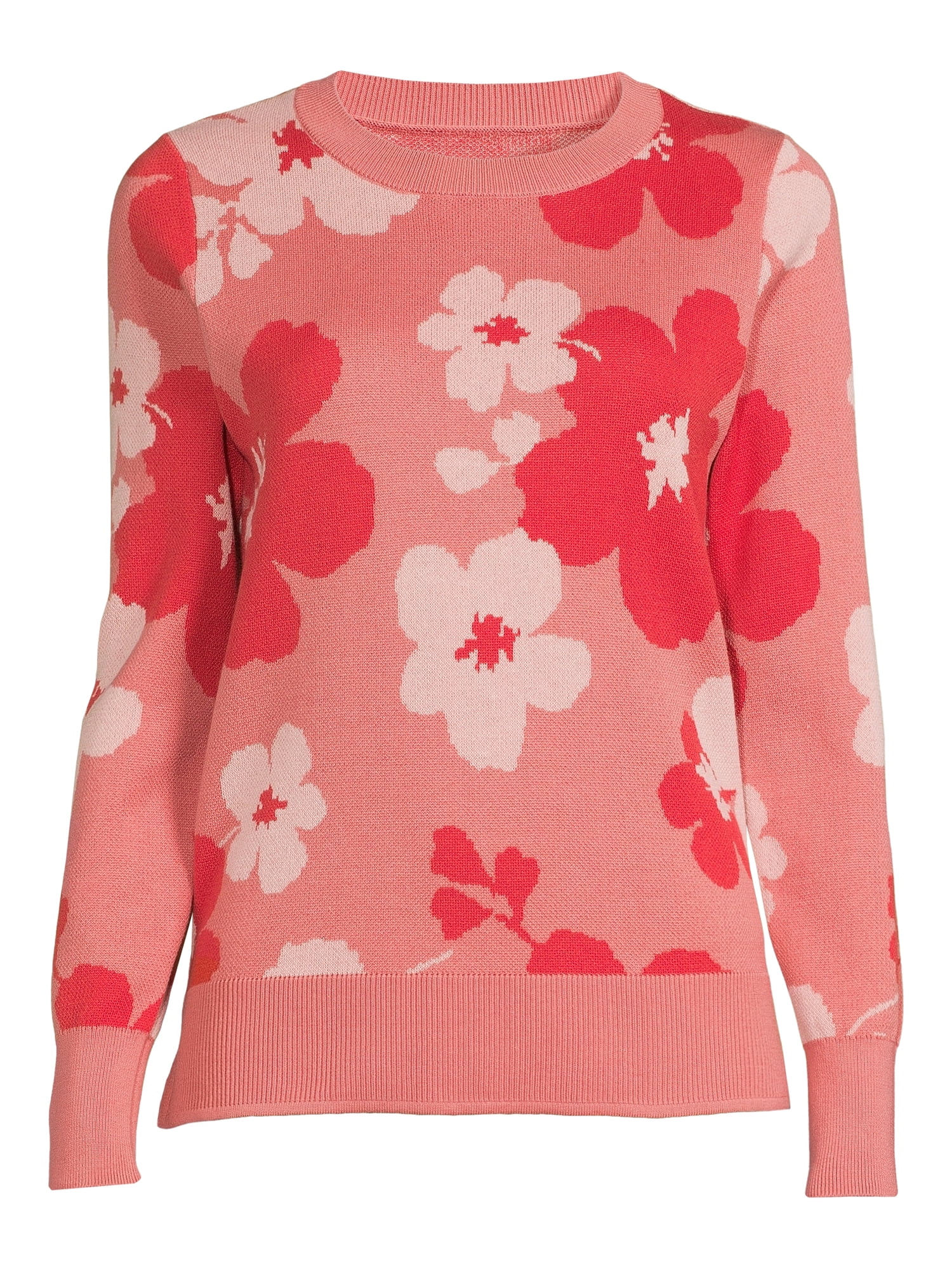 pink flower sweater