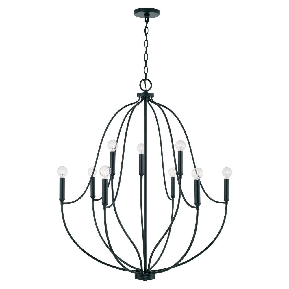 Capital Lighting 447091MB Madison 9 Light 33" Wide Abstract Chandelier - Black