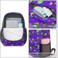 thumbnail image 4 of Alien Moon Purple Pattern 17" School Backpacks for Teens,Waterproof Oxford Fabric,S-Shape Padded Straps for School,Travel,Hiking,Camping, 4 of 6