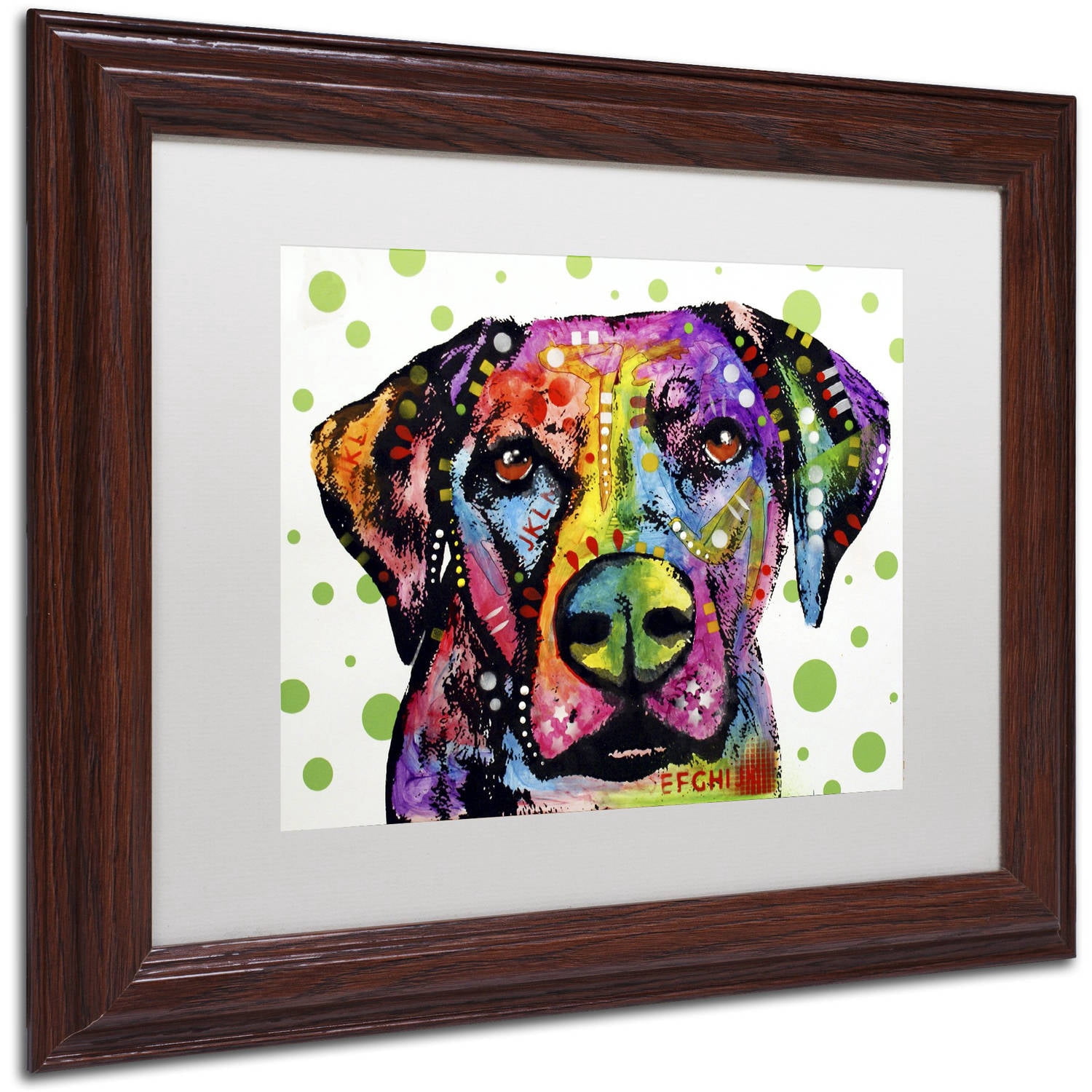 Trademark Fine Art "Rhodesian" Canvas Art by Dean Russo, White Matte, Wood Frame