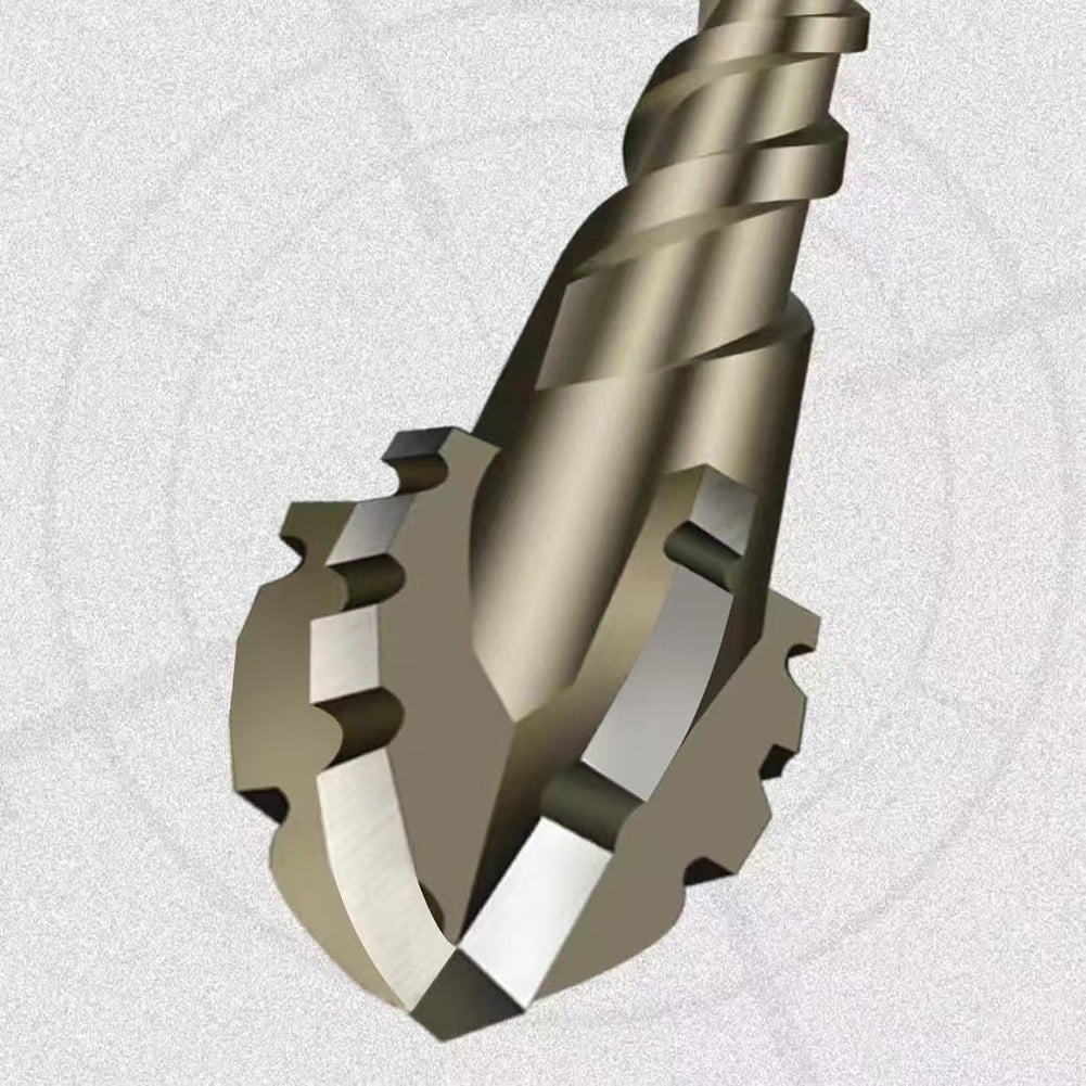 10Pcs Eccentric Drill Bit Set 5mm to 12mm with 4 Flute Design for Wood Metal Drilling and Power Tool Compatibility