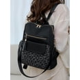 thumbnail image 6 of PRIYAL BWomen's Oxford Cloth Backpack with Leopard Print - Large Capacity & Travel Bag, Detachable Shoulder Straps & Zipper Closure, Suitable for Commuting, Casual Everyday Carry, 6 of 8