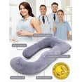 thumbnail image 3 of Almohadas para Embarazo, Almohada de Maternidad de Cuerpo Completo en Forma de U con Funda Extraíble - Soporte para Espalda, Piernas, Vientre, Caderas para Mujeres Embarazadas, Embarazo de 57 Pul, 3 of 5